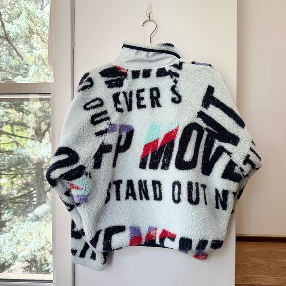New Free People Hit The Slopes Printed Fleece Pullover Jacket Logo FP Movement - Picture 7 of 10
